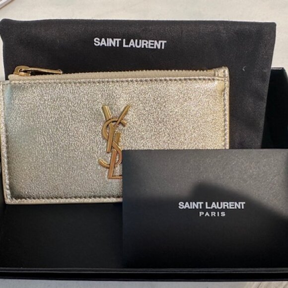 Saint Laurent Monogram Metallic Wallet BNIB - Picture 4 of 4